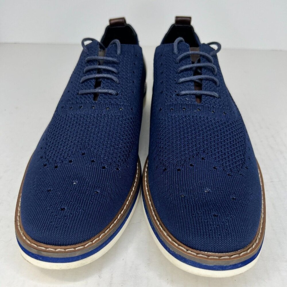 Aiden & Mason Mens AM-Albert3 Blue Oxford Wingtip Mesh Size 10.5M Casual Shoes - Picture 3 of 9